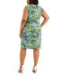Фото #2 товара Plus Size V-Neck Side-Ruched Sleeveless Dress