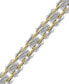 ფოტო #2 პროდუქტის Men's Diamond Bracelet (1 ct. t.w.) in Sterling Silver & 18k Gold-Plate