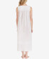 ფოტო #3 პროდუქტის Lace-Trimmed Cotton Ballet-Length Nightgown