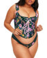 ფოტო #1 პროდუქტის Plus Size Alex Corset & Panty Set