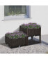 2-piece Raised Flower Bed Vegetable Herb Planter Lightweight