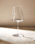 Conical crystalline wine glass