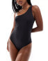 Фото #4 товара Threadbare reversible one shoulder swimsuit in solid hot pink & solid black