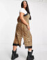 Фото #2 товара ASOS DESIGN Curve 2 in 1 midi slip dress in leopard with t-shirt in white