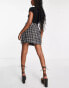 QED London tweed mini skirt in black and white check