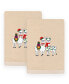 Фото #1 товара Christmas Llamas Embroidered Luxury 100% Turkish Cotton Hand Towels, 2 Piece Set