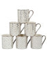 Фото #1 товара Mosaic Silver-Tone Plated 16 oz Can Mugs Set of 6