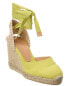 Castañer Carina Canvas Wedge Sandal Women's Yellow 36