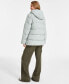 Фото #2 товара Juniors' Bibbed Hooded Long-Sleeve Puffer Coat