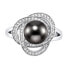 Фото #2 товара Laguna silver ring with real natural black pearl LPS0044B