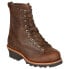 Фото #2 товара Chippewa Super Dna 8 Inch Waterproof Steel Toe Work Mens Brown Work Safety Shoe