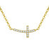 Gold plated silver necklace with cross AGS546 / 47-GOLD