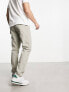 Jack & Jones Intelligence loose fit twill trousers in light grey