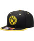 Men's Black Borussia Dortmund Tape Snapback Hat Черный, Один размер - фото #1