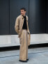 Фото #1 товара Labelrail x Isaac Hudson wide leg turn-up trousers co-ord in beige