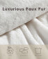 CLOSEOUT! Solid Faux Fur 3 Piece Duvet Cover Set, Full/Queen