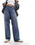 Фото #2 товара Weekday Ample low waist loose fit straight leg jeans in treasure blue