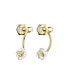 ფოტო #4 პროდუქტის Mixed Cuts, White, Gold-Tone Numina Earring Jackets