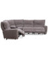 Deklyn 116" 5-Pc. Zero Gravity Fabric Sectional with 3 Power Recliners & 1 Console, Created for Macy's