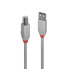 Фото #1 товара Lindy 0,5m USB 2.0 Type A to B Cable - Anthra Line - grey - 0.5 m - USB A - USB B - USB 2.0 - 480 Mbit/s - Grey