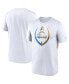 Фото #2 товара Men's White Los Angeles Chargers Icon Legend Performance T-shirt
