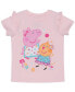 ფოტო #3 პროდუქტის Toddler & Little Girls Short Sleeve Ruffle Top & Flared Legging, 2pc Set