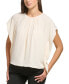 Фото #1 товара Petite Shirred Cape-Sleeve Blouse