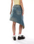 Фото #2 товара Basic Pleasure Mode asymmetric awkward length skirt in denim