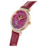 Swarovski Damen Armbanduhr Passage Moon Phase Uhr Schweizer Produktion, Mond, Lederarmband, Rot, Roségoldfarbenes Finish 5613323