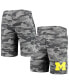 Фото #1 товара Men's Charcoal and Gray Michigan Wolverines Camo Backup Terry Jam Lounge Shorts