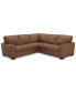 Фото #10 товара Ennia 2-Pc. Leather Sectional Sofa, Created for Macy's