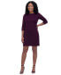 Фото #1 товара Petite Lace 3/4-Sleeve Shift Dress