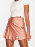 Puma wrap detail mini skirt in soft pink