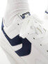 Фото #7 товара Levi's Swift leather trainer in white with navy backtab