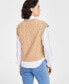 ფოტო #2 პროდუქტის Women's Extended Shoulder Cable-Knit Sweater Vest, Created for Macy's