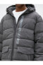 Фото #5 товара Куртка мужская утепленная с капюшоном и принтом в полоску Koton Uzun Mont Anorak Kapşonlu Cepli Şerit Baskılı
