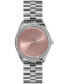 ფოტო #1 პროდუქტის Women's Bejeweled Silver-Tone Stainless Steel Watch 34mm
