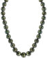 ფოტო #1 პროდუქტის EFFY® Cultured Black Tahitian Pearl (10mm) 18" Collar Necklace