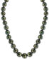 Фото #1 товара EFFY® Cultured Black Tahitian Pearl (10mm) 18" Collar Necklace