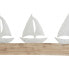 Decorative Figure Home ESPRIT White Natural Yachts Mediterranean 62 x 8,5 x 25,5 cm