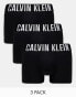 Фото #1 товара Calvin Klein intense power cotton stretch trunks 3 pack in black