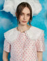 Sister Jane heart print collar top on pink