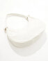 Glamorous knotted oversized shoulder bag in cream patent - фото #3