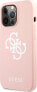 Guess Guess GUHCP13LLS4GWPI iPhone 13 Pro / 13 6,1" różowy/pink hard case Silicone 4G Logo