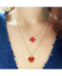 Фото #2 товара Extra Large Coral Single Clover Necklace