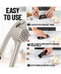 Garlic Press and Peeler Set With Silicone Peeler & Brush