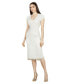 ფოტო #1 პროდუქტის Women's Cap Sleeve Midi Bridal Dress