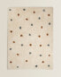 Children's rectangular textured polka dot rug