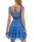 ფოტო #1 პროდუქტის Juniors' Floral-Print Tiered Fit & Flare Dress