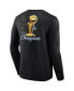 Фото #4 товара Men's Black Golden State Warriors 2022 NBA Finals Champions Forward Roster Signature Long Sleeve T-shirt